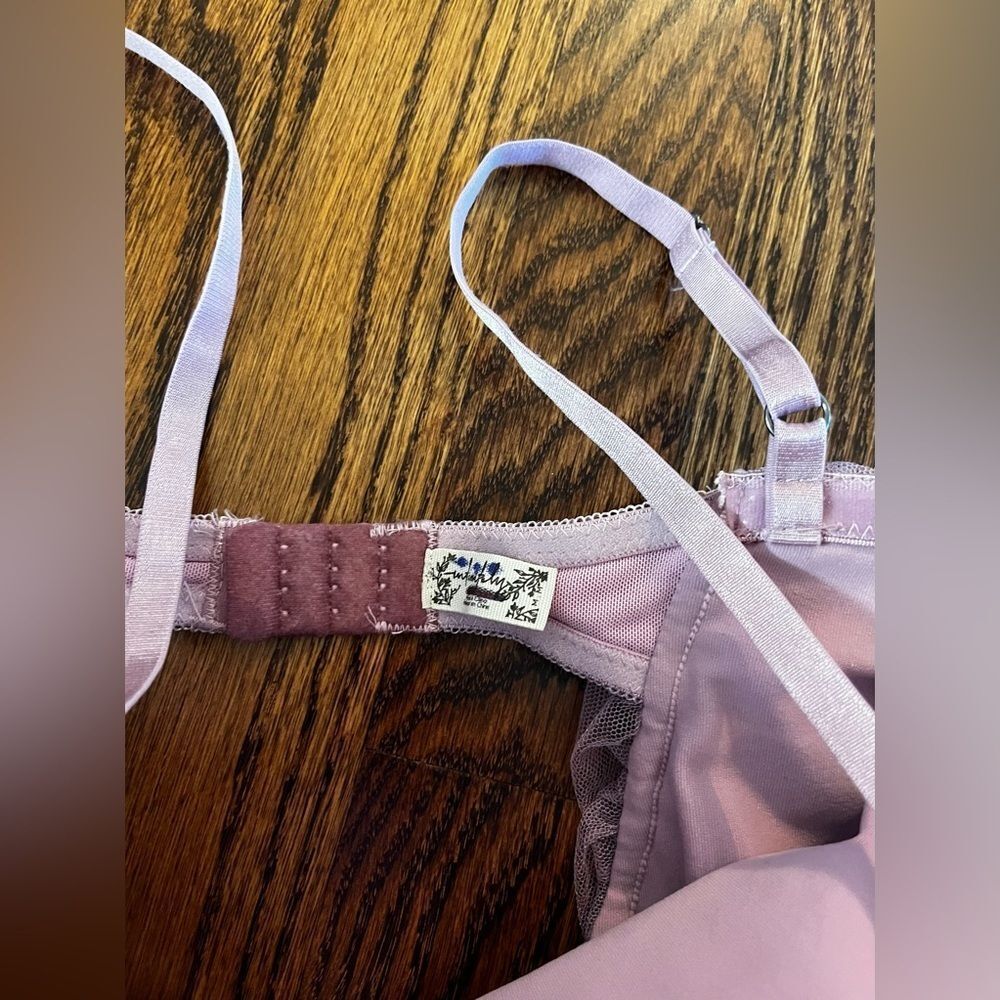 Free People Let’s Talk Tutu Bodysuit Dress Lite Pink / Lavender Hue size Medium - Picture 8 of 9